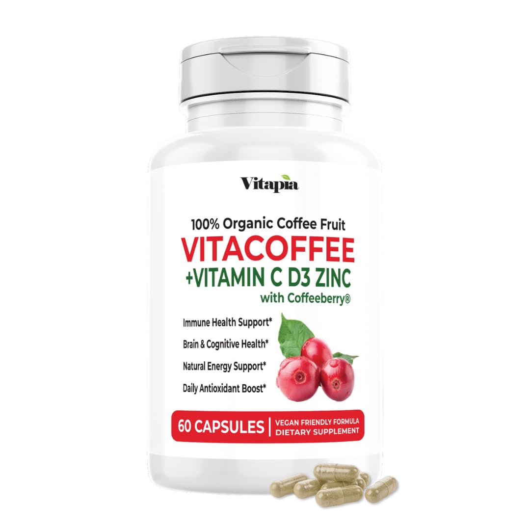 Vitapia Vitacoffee Caffeine Pills Energy & Focus - 60 Vegetarian Capsules