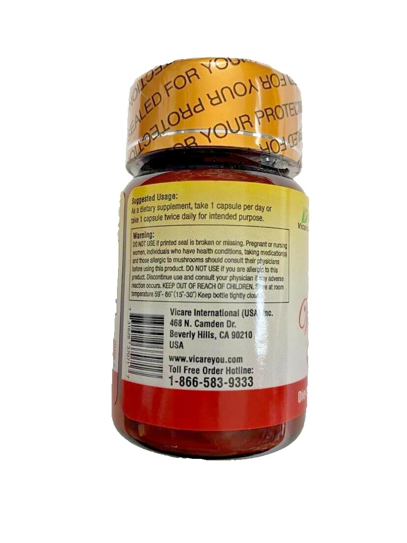 Vicare Vi-Reishi Mushroom Dietary Supplement - 30 Capsules - image 2