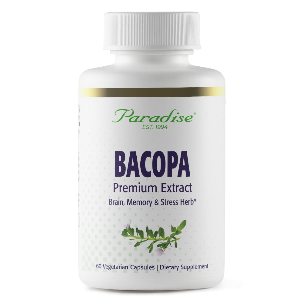 Paradise Herbs Bacopa Extract Vegan - 60 Capsules
