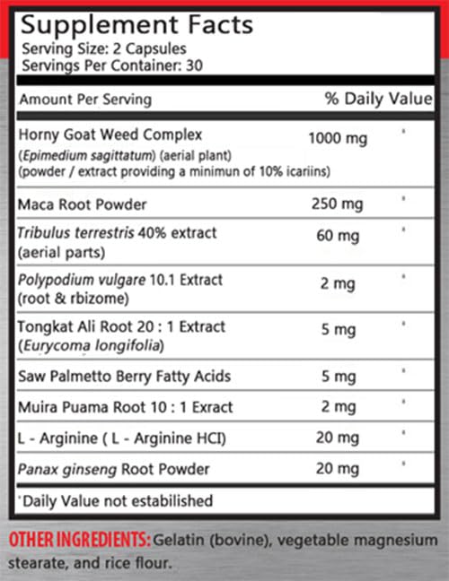 Sport Supplements Make My Pepper Big Male Enhancement - 120 Capsules - image 5
