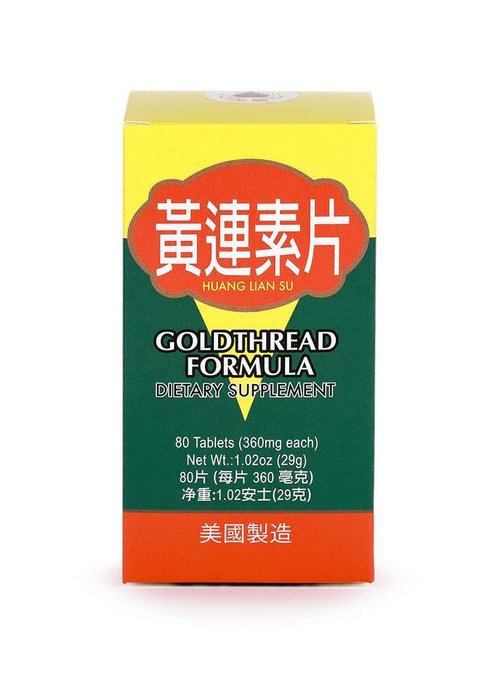Laowei Goldthread Formula Herbal Supplement - 80 Tablets