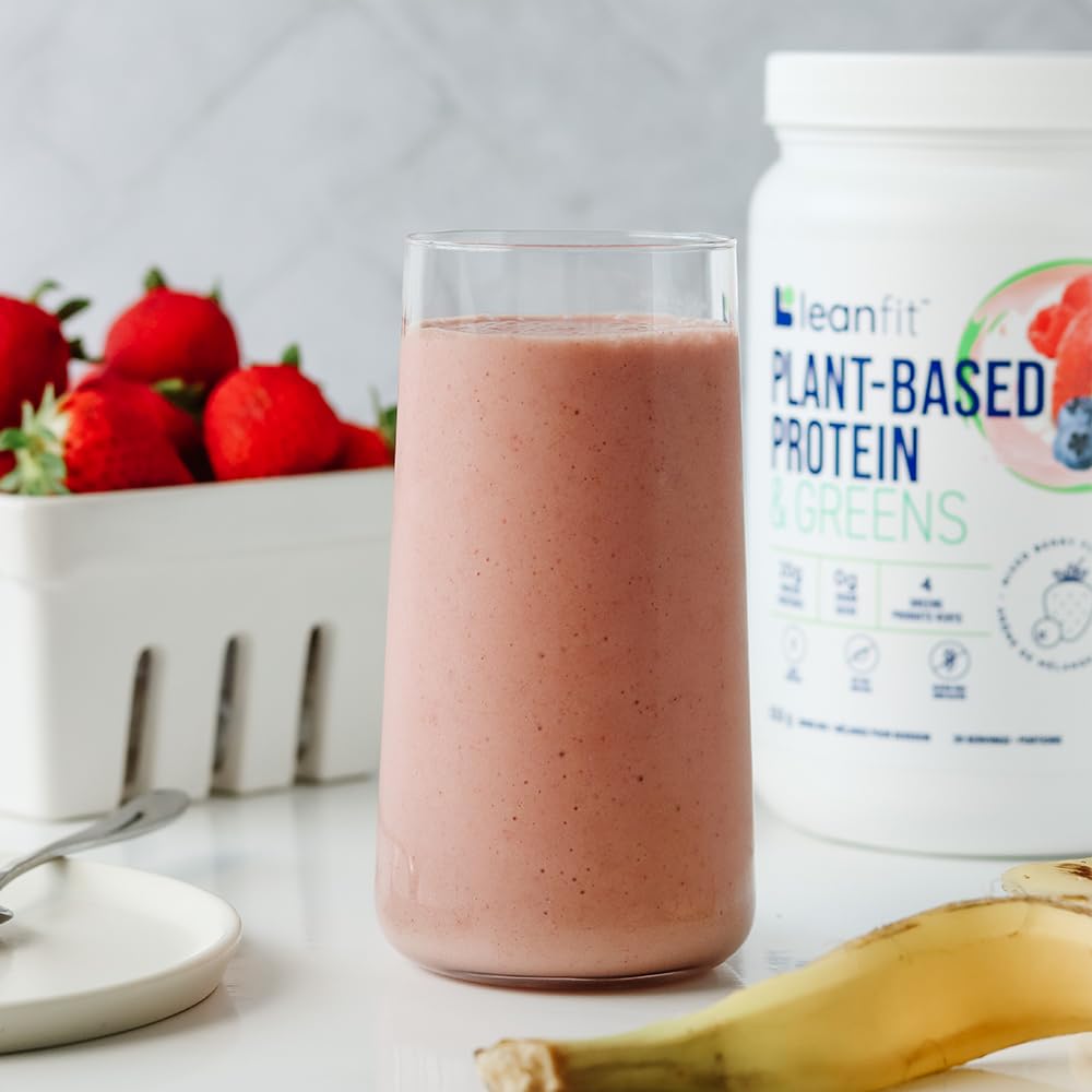 LeanFit Plant-Based Protein & Greens Natural Berry - 19 Servings - image 6