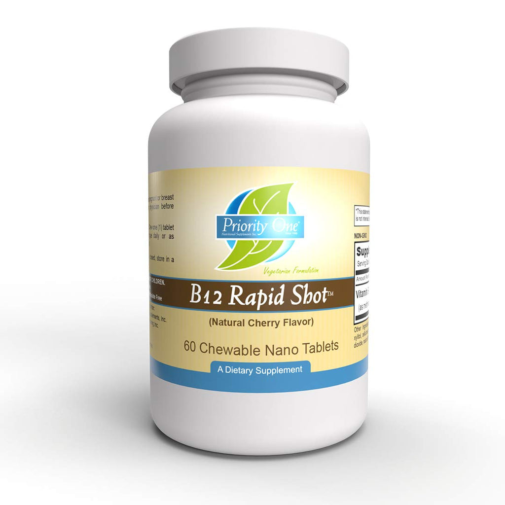 Priority One Vitamins B12 Rapid Shot Methylcobalamin 5000mcg - 60 Tablets