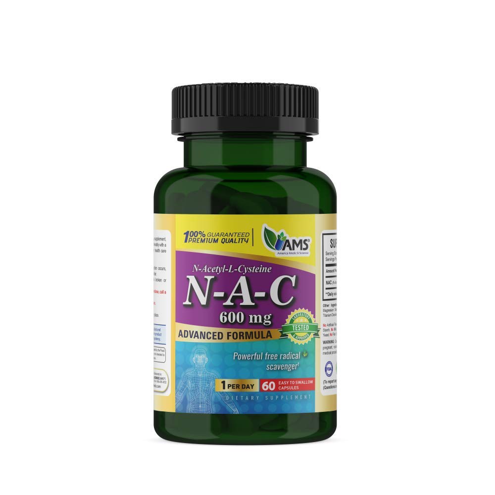 America Medic & Science NAC 600mg Capsules - 60 Count