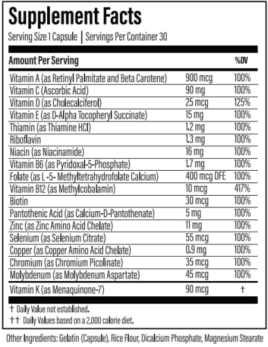 Thyroid Specific Formulations Thyroid Daily Multivitamin - 30 Capsules - image 3
