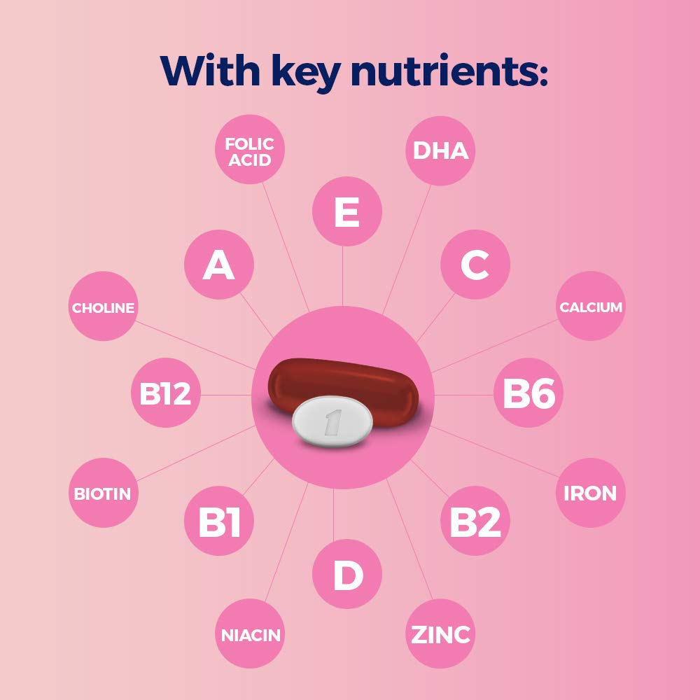One A Day Women's Prenatal Advanced Multivitamin with Brain Support - 180 Count - image 8