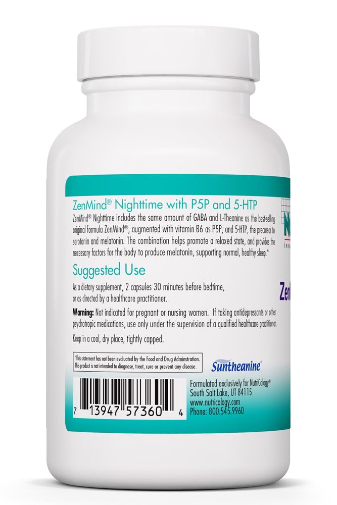 Allergy Research Group ZenMind Nighttime GABA 550 mg - 60 Capsules - image 3