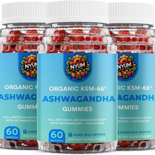 FUCOIDAN FORCE Organic KSM-66 Ashwagandha Gummies - 180 Count