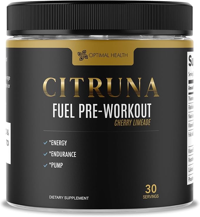 Citruna Fuel Pre Workout Mix Energy Supplement - 30 Servings