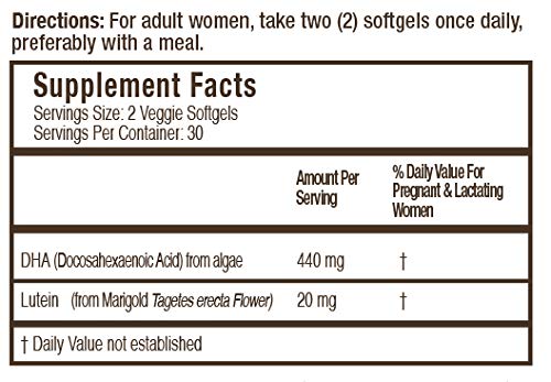 Ally Nature Vegan Prenatal DHA 440mg with Lutein - 60 Softgels - image 5