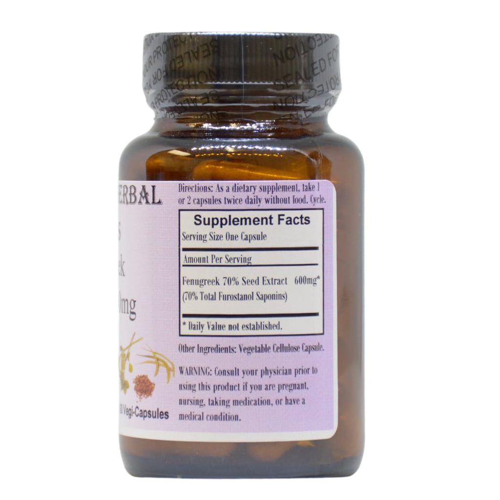 Barlowe's Herbal Elixirs Fenugreek Extract 70% Saponins - 60 Capsules - image 2