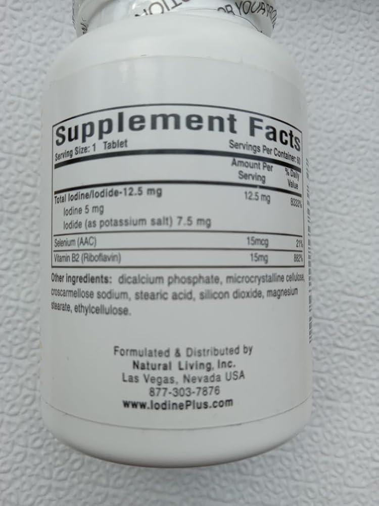 Natural Living Iodine Plus 2 Supplement - 300 Tablets (5 x 60) - image 3