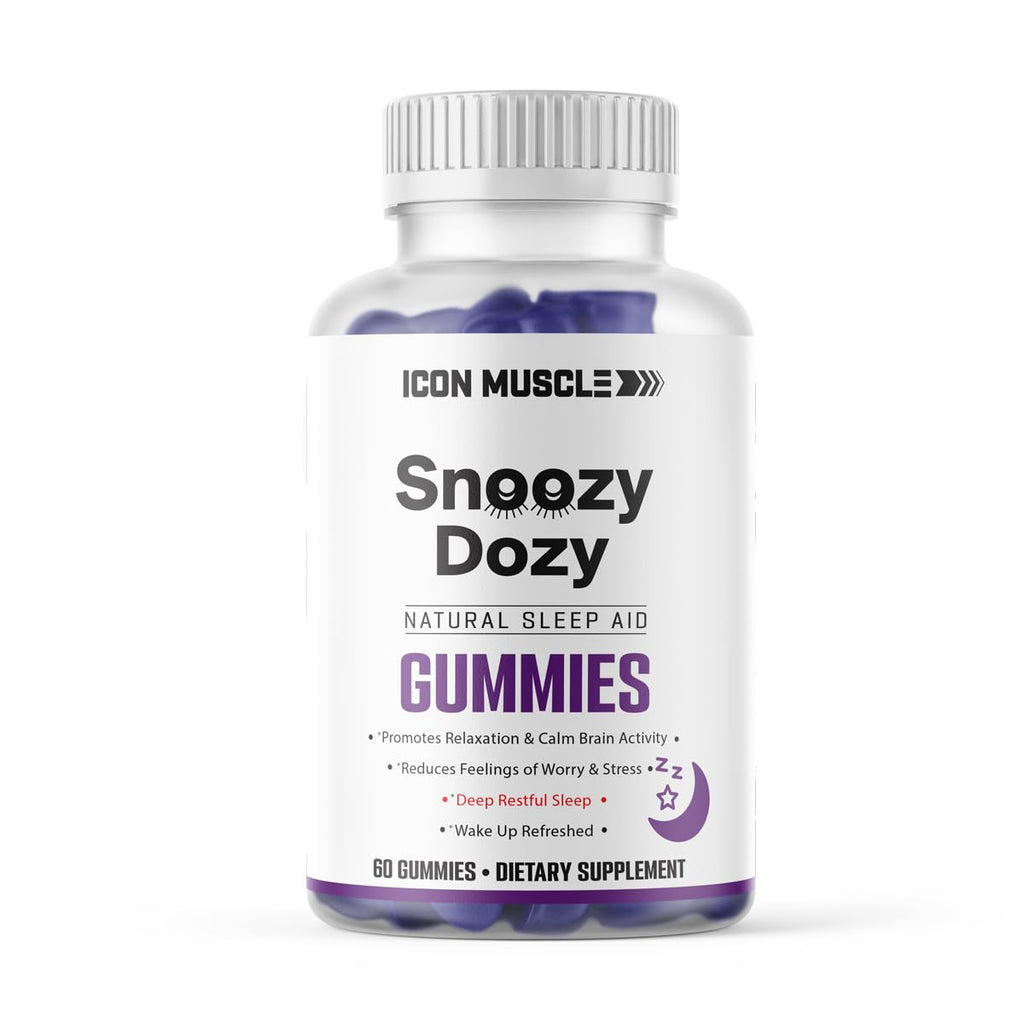 Icon Muscle Snoozy Dozy Sleep Gummies with Melatonin - 60 Gummies