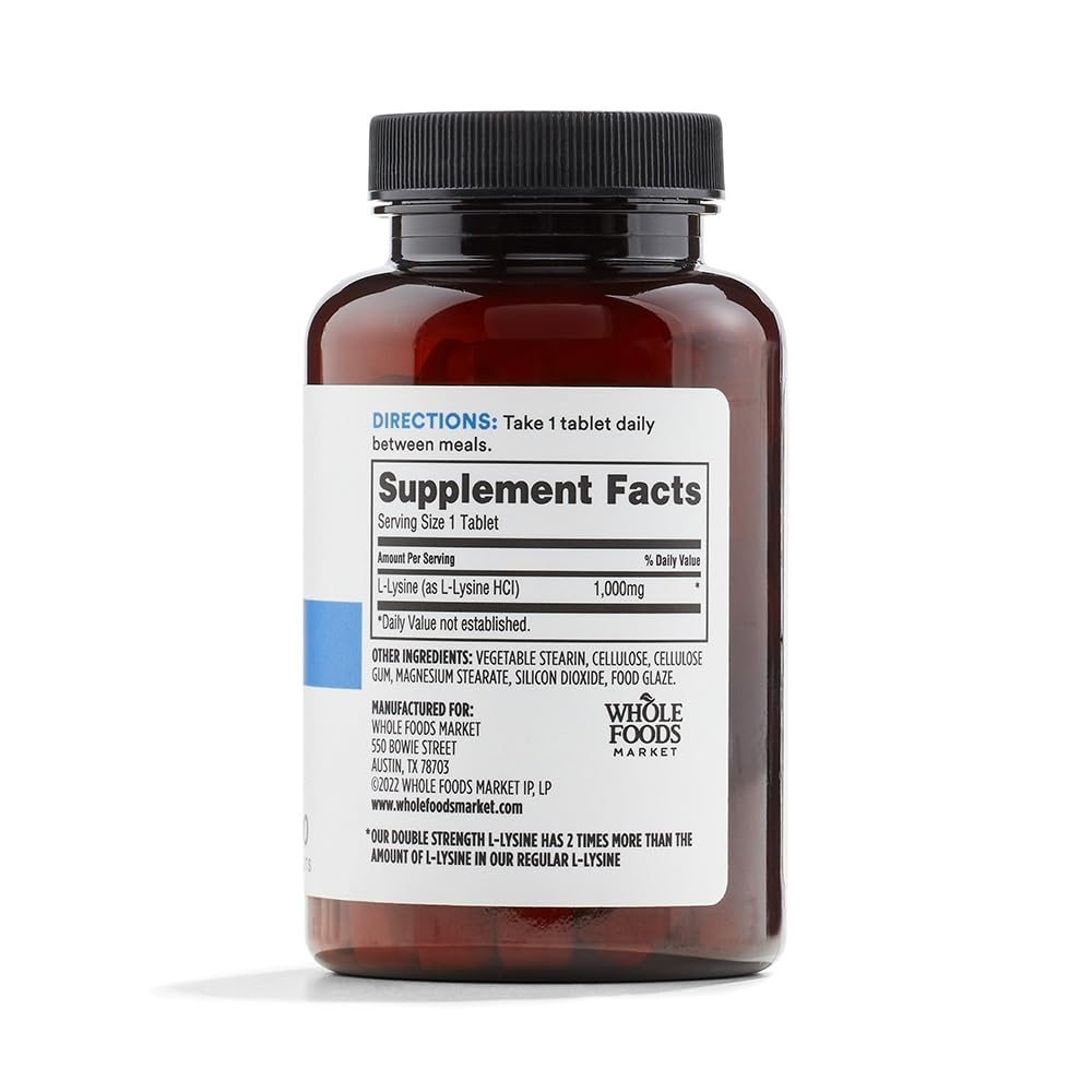Whole Foods Market L-Lysine Double Strength - 100 Tablets - image 2