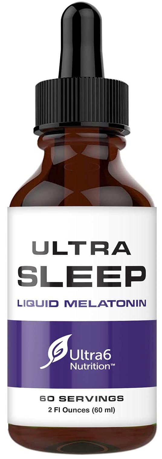 Ultra6 Nutrition Melatonin Drops with Valerian Root - 2 Fl Oz