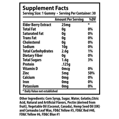 WKND! Wellness Immune Support Gummy Bears with Elderberry and Zinc - 30 Count - image 2