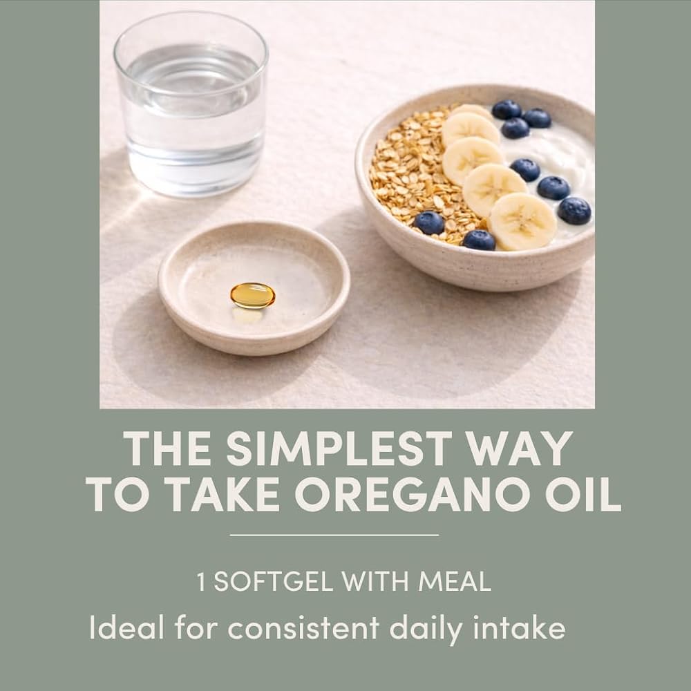 AROMAVITA Wild Oregano Oil Softgels 86% Carvacrol (High Potency)