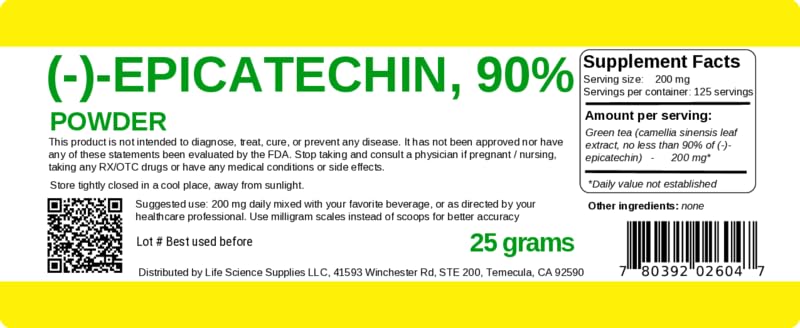 Albochemicals Epicatechin 90% Powder - 25 Grams - image 5