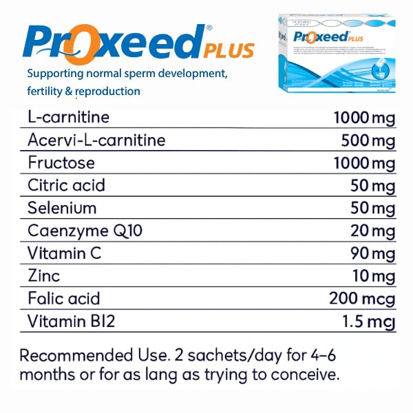 Sigma-Tau Proxeed Plus Male Fertility Supplement - 30 Sachets - image 2