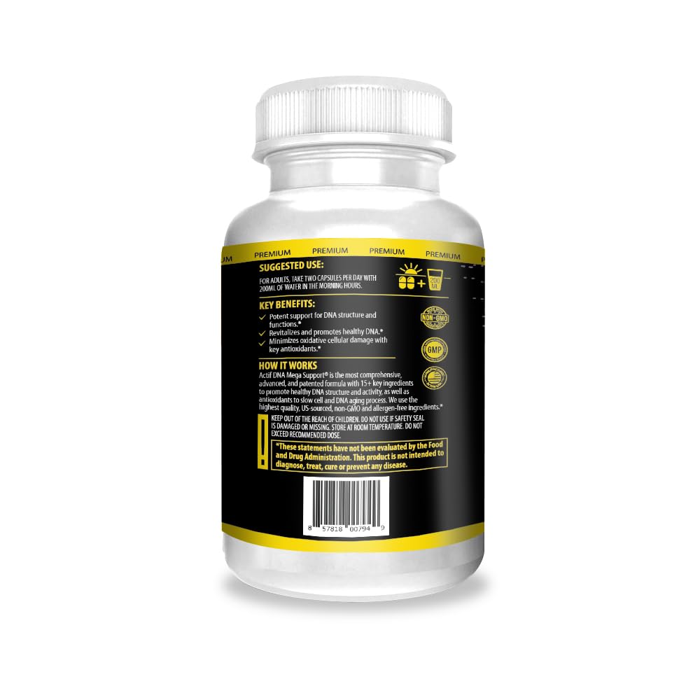 ACTIF DNA Mega Support with 15+ Advanced Factors - 60 Vegetarian Capsules - image 3