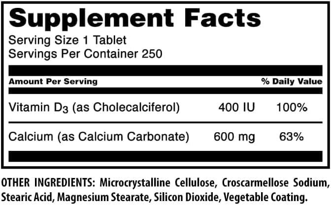 Amazing Nutrition Calcium with Vitamin D3 Supplement - 500 Tablets - image 2