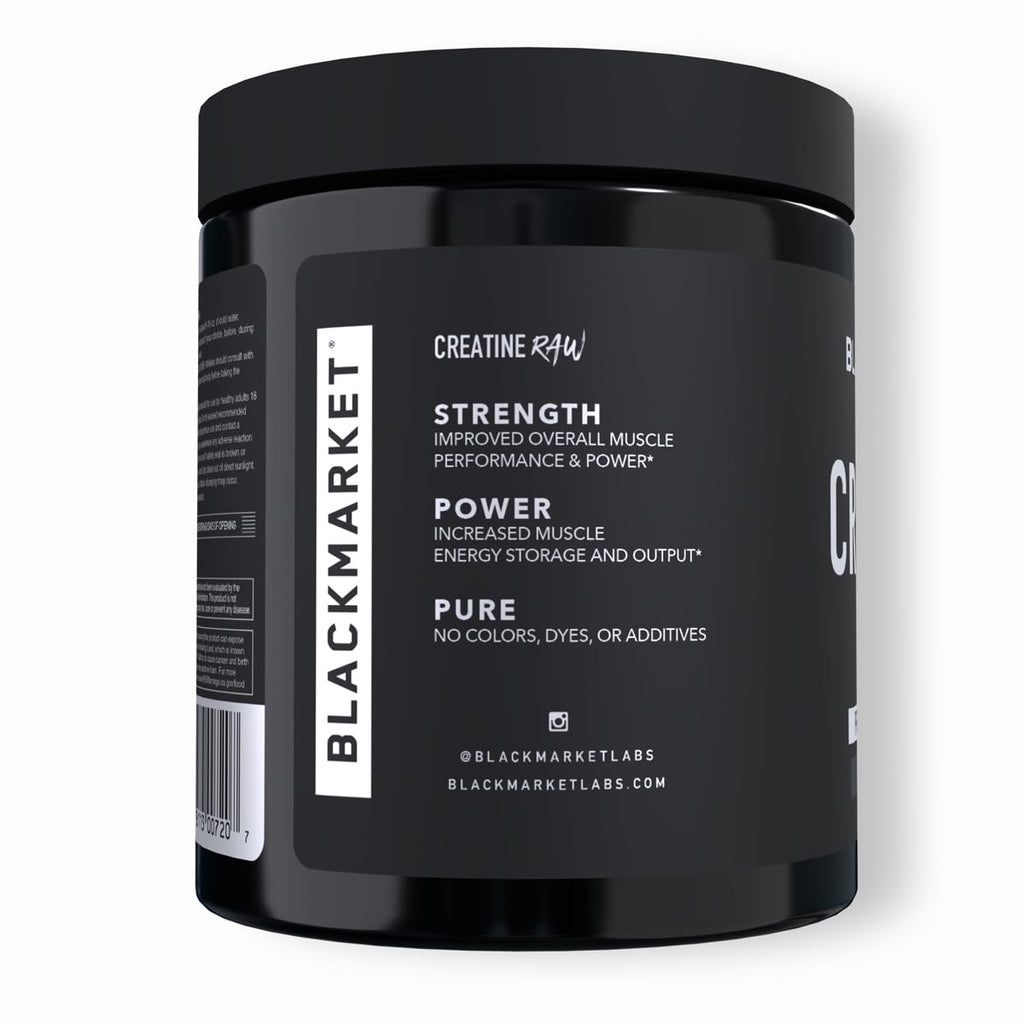 BLACKMARKET RAW Creatine Monohydrate Powder - 300 Grams - image 3