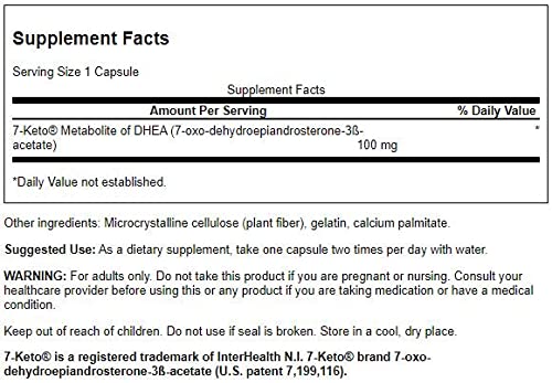 Swanson Diet 7-Keto DHEA 100 mg - 30 Capsules - image 2