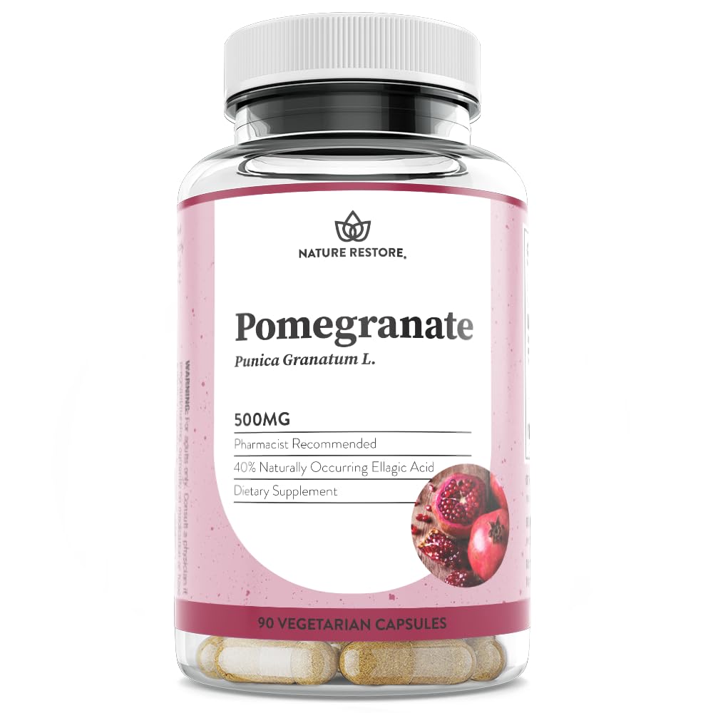 Nature Restore Pomegranate Extract Supplement 500mg - 90 Vegan Capsules
