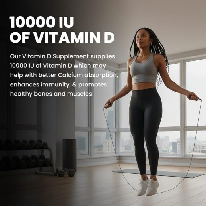Generic Vitamin D3 10000 IU Chewable Tablets Orange Flavour - 60 Tablets - image 5