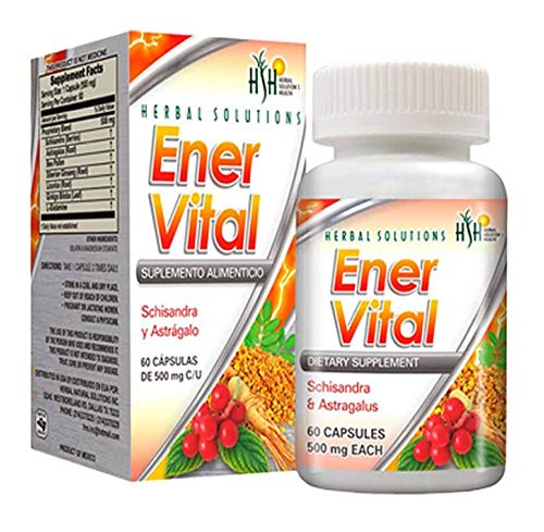 Herbal Solutions Ener Vital Capsules with Schisandra & Astragalus - 60 Capsules