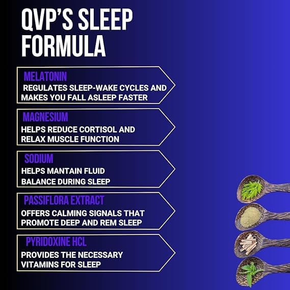 QVP Sleep Formula Natural Sleep Support - 60 Capsules - image 5