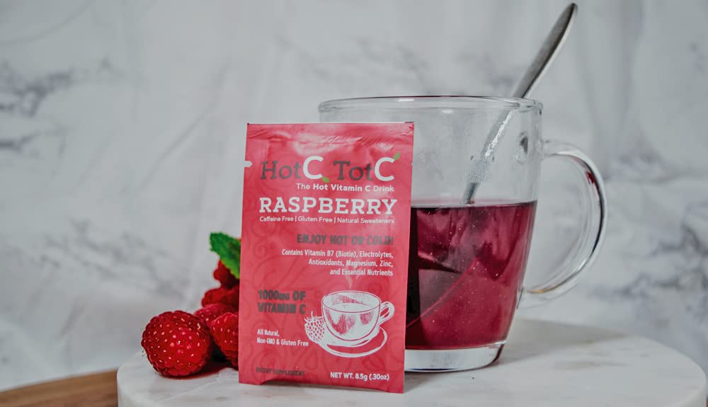 HotCTotC Vitamin C Supplement for Immune Support, Raspberry - 30 Packets - image 3