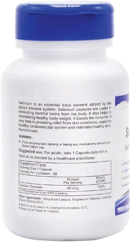 Generic Selenium 40mcg Trace Mineral Powder Antioxidant - 60 Capsules - image 2