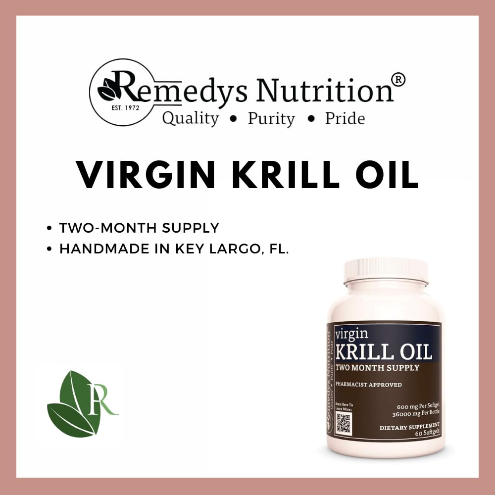 Remedy's Nutrition Virgin Krill Oil Omega-3 EPA & DHA - 60 Softgels - image 3