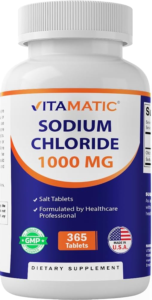Vitamatic Sodium Chloride 1000mg Tablet - Salt Tablets