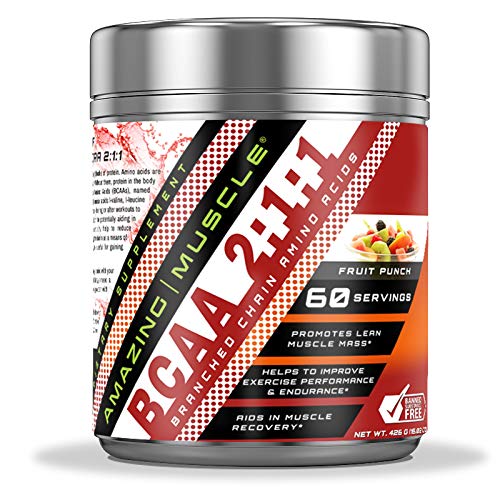 Amazing Muscle BCAA 2:1:1 Branched Chain Amino Acids - 60 Servings