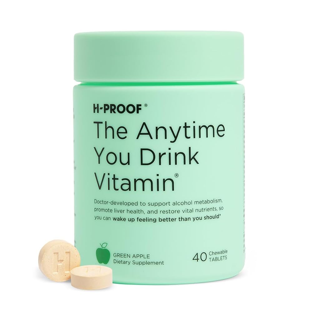 H-PROOF The Anytime You Drink Vitamin, Green Apple - 40 Tablets