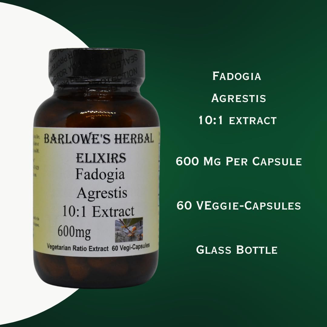Barlowe's Herbal Elixirs Fadogia Agrestis Extract 600mg - 60 Vegetarian Capsules - image 4