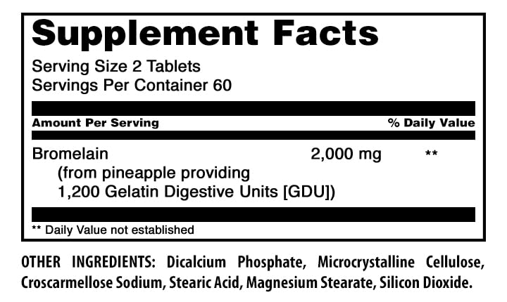 Amazing Formulas Bromelain 2000 Mg per Serving