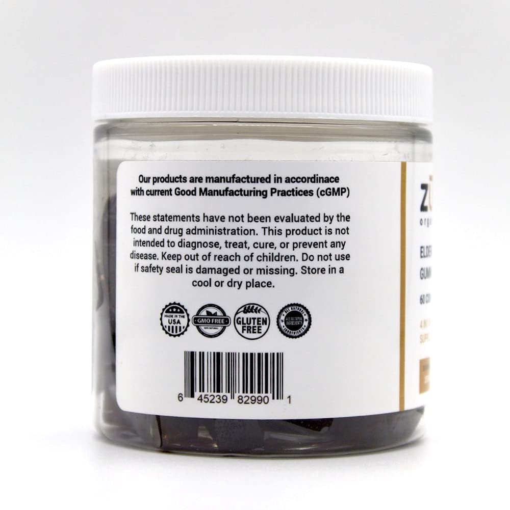 ZŪR Organics Elderberry Gummies Immune Support - 60 Gummies - image 4