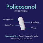BESTVITE Policosanol 25mg Heart Health - 180 Vegetarian Capsules - image 6