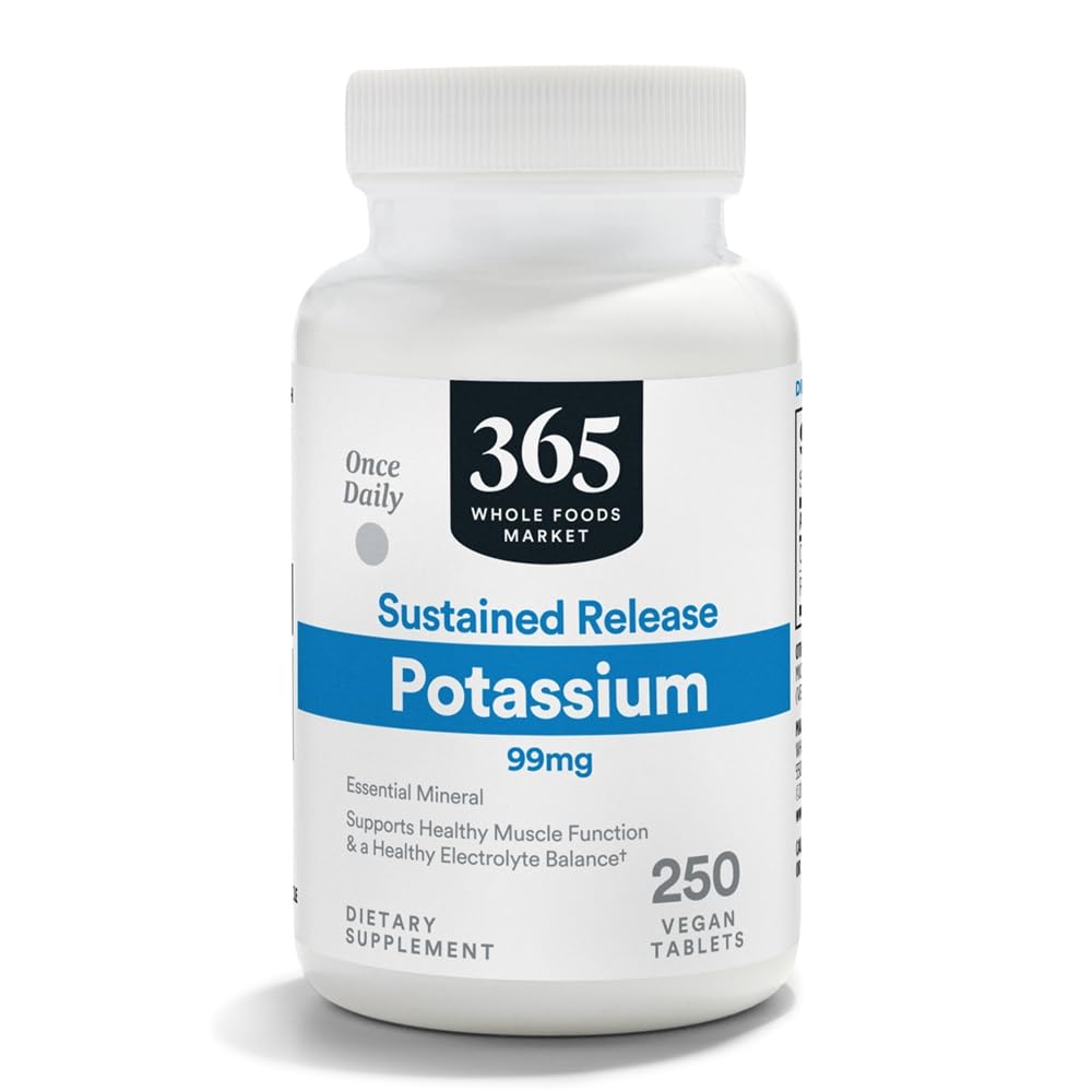 365 by Whole Foods Market Sustained Release Potassium 99mg - 250 Tablets