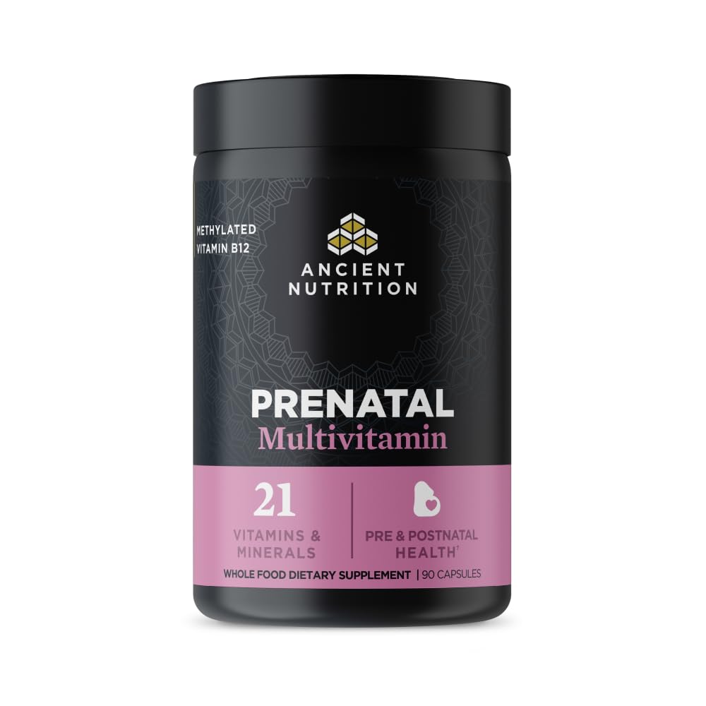 Ancient Nutrition Methylated Prenatal Multivitamin - 90 Capsules