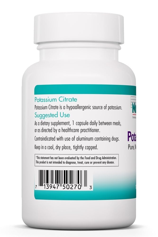 Allergy Research Group Potassium Citrate 99 mg - 120 Capsules - image 3