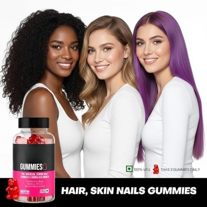 Generic Biotin Hair Gummies for Stronger, Shinier Hair & Nails - 30 Gummies - image 4