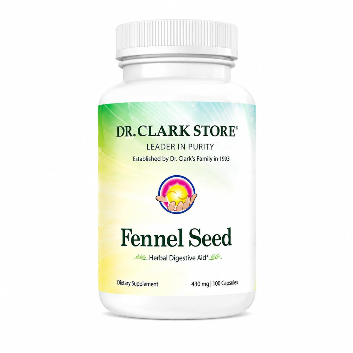 Dr Clark Fennel Seed 430 mg Digestive Aid - 100 Capsules
