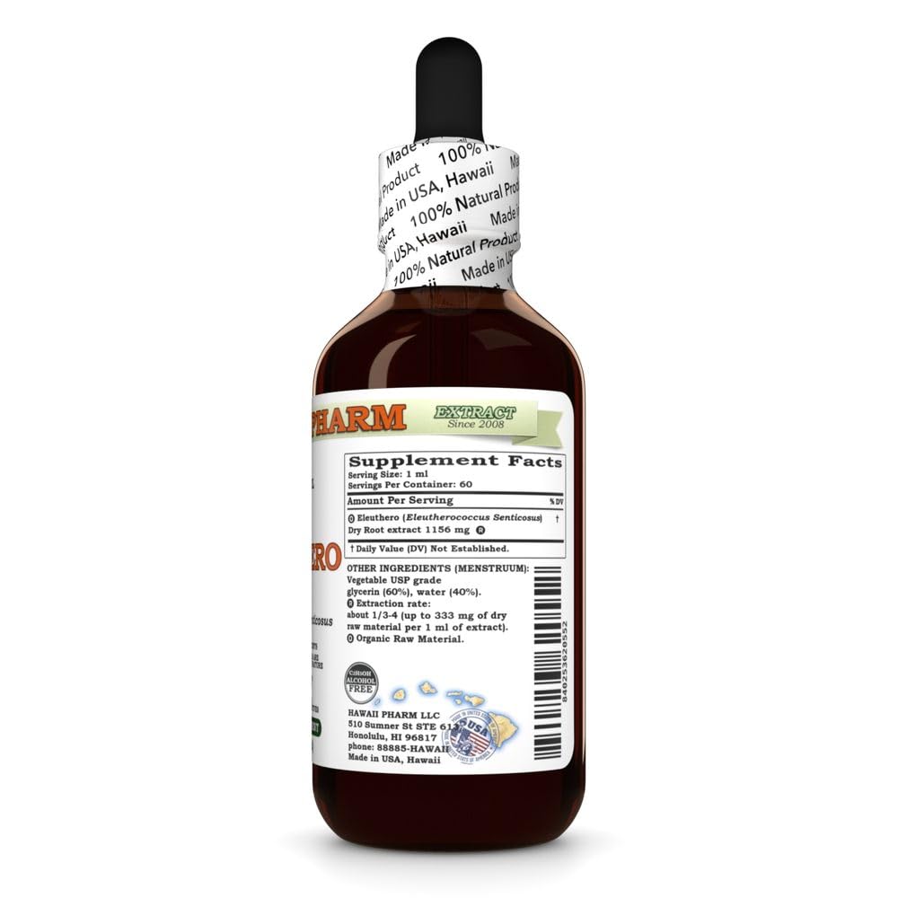 Hawaii Pharm Eleuthero Root Alcohol-Free Extract - 2 fl oz - image 3