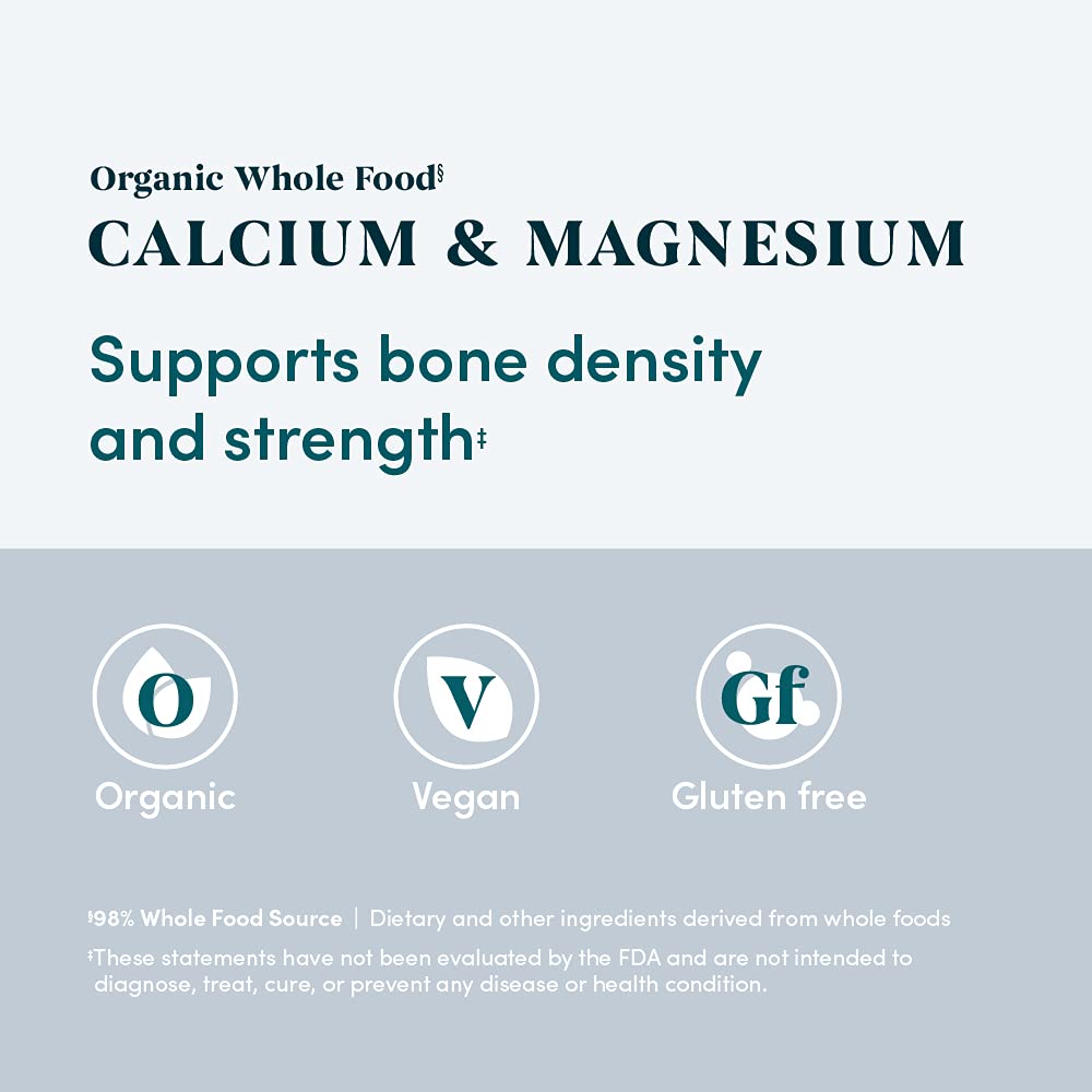 Amazon Elements Organic Whole Food Calcium & Magnesium - 90 Tablets - image 5
