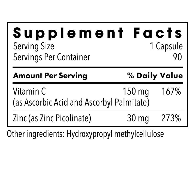 Metabolic Maintenance Zinc Picolinate 30 mg Immune - 90 Capsules - image 2