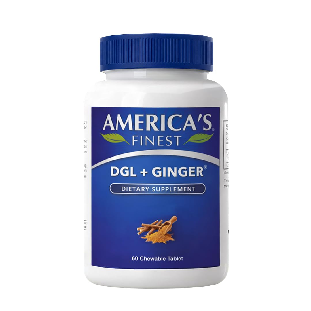 AFI DGL Plus Ginger Chewable Tablets for Digestive Health - 60 Tablets